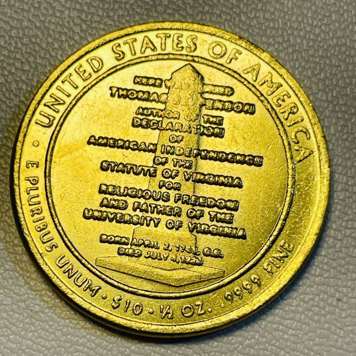 アメリカ 硬貨 古銭 第3代大統領 2007年 トマス ジェファソン 記念碑 モンティチェロ リバティ