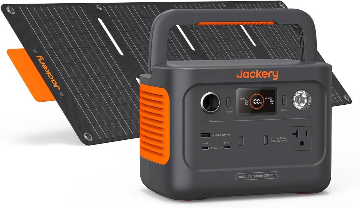 美品) Jackery Solar Generator 300 Plus 40W Mini ポータブル 電源