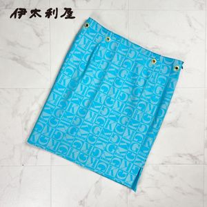 美品 伊太利屋 イタリヤ GK ジャガード織り 膝丈タイトスカート 裏地あり レディース ボ