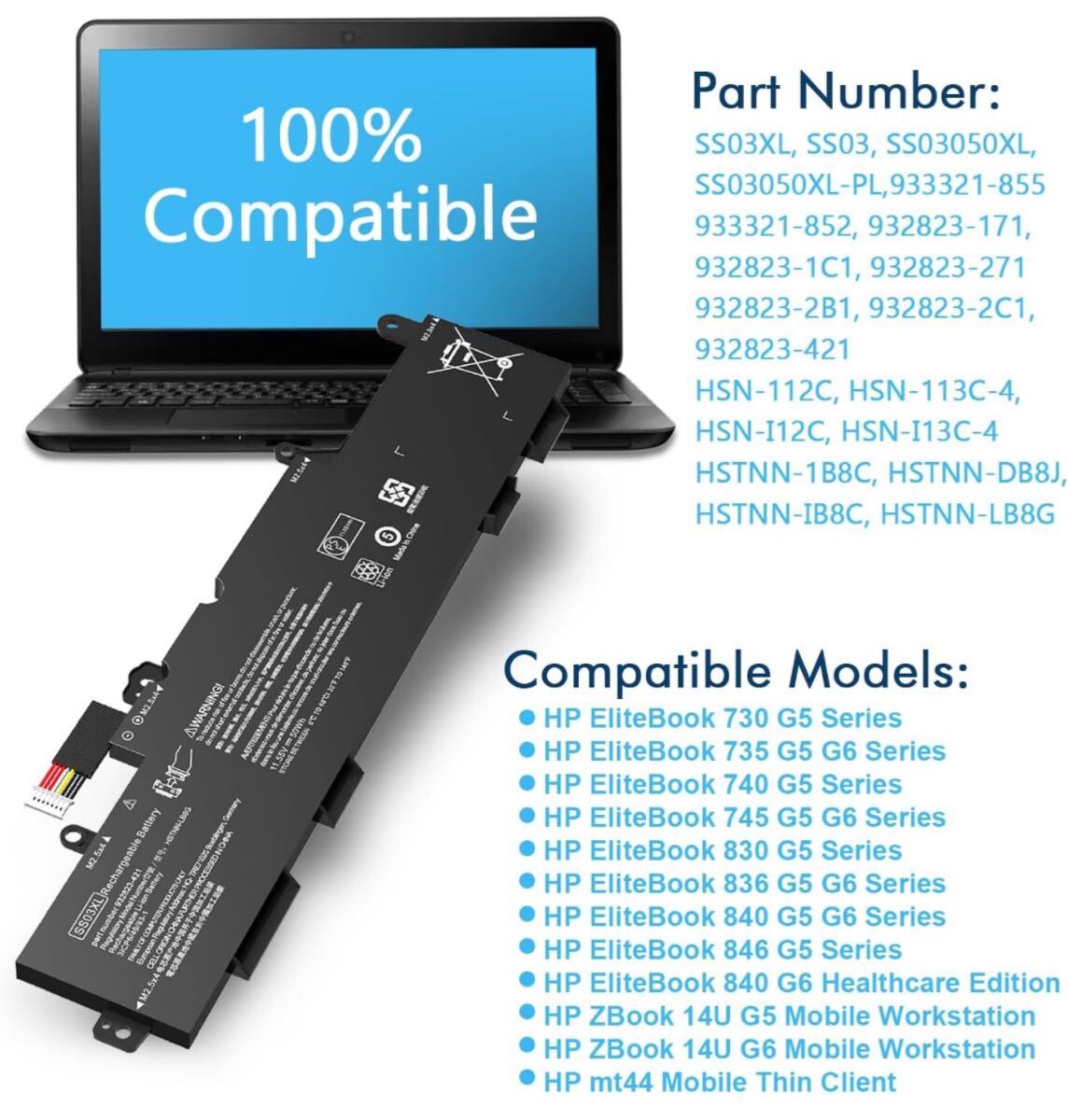Echtes SS03XL Laptop Batterie Für HP EliteBook 735... - Grandado