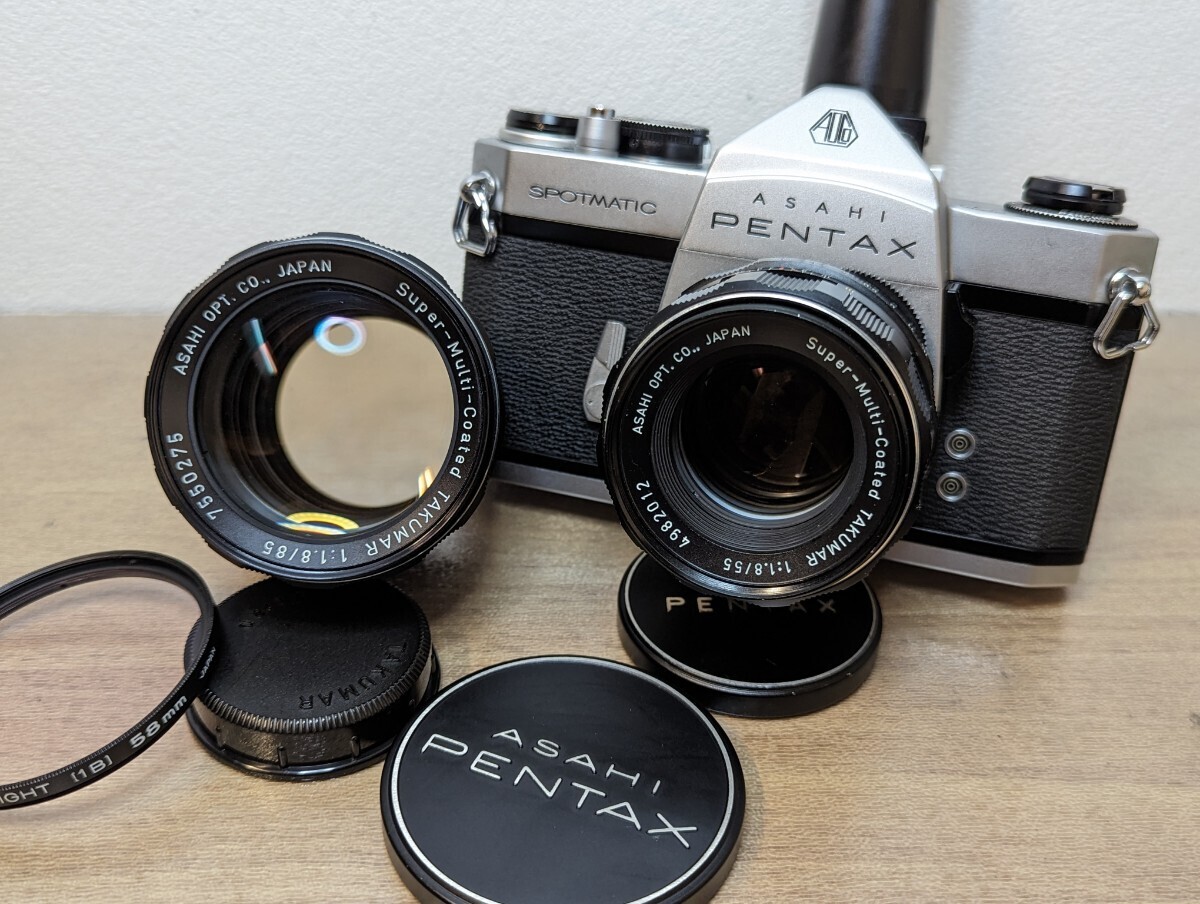 希少☆ASAHI PENTAX SL・SP・SPF・Super-Multi-Coated TAKUMAR 1.8/55