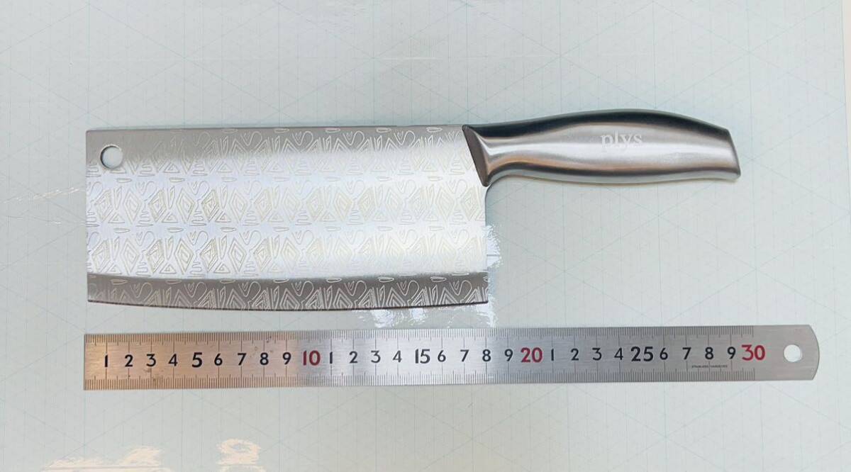 ［3-2-2］フルメタル包丁3点セット　万能包丁　中華包丁　ペティーナイフ_3