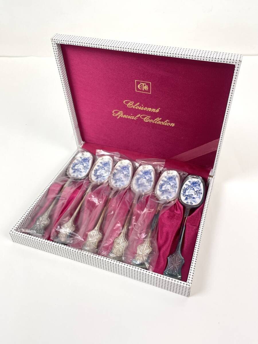 GEMLIGHT ブライトリンデン 七宝焼 スプーン 6本セット 約14㎝ 中古