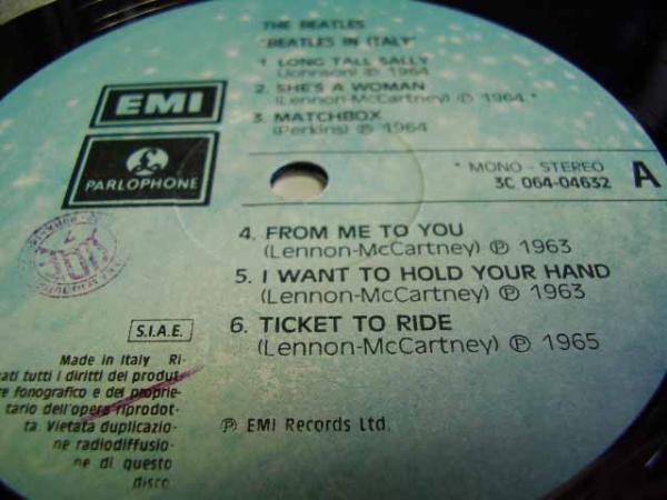 ◇BEATLES/ IN ITALY ◇-イタリア盤 ロック、ポップス一般 レコード