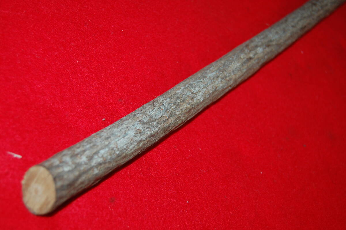 【めったに出ないロングサイズ！】特選上級品/限定原木牛殺し柄　鎌柄カマツカ大ハンマー鉈玄能柄1025mmX28mm_3