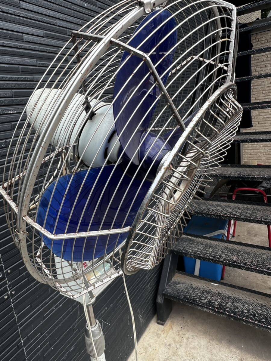 AK8134●昭和レトロ NATIONAL ナショナル F-40WR 大型 扇風機 ファン ３枚羽根 ブルー 40cm 当時物 ELECTRIC FAN　通電不可　現状渡し_3
