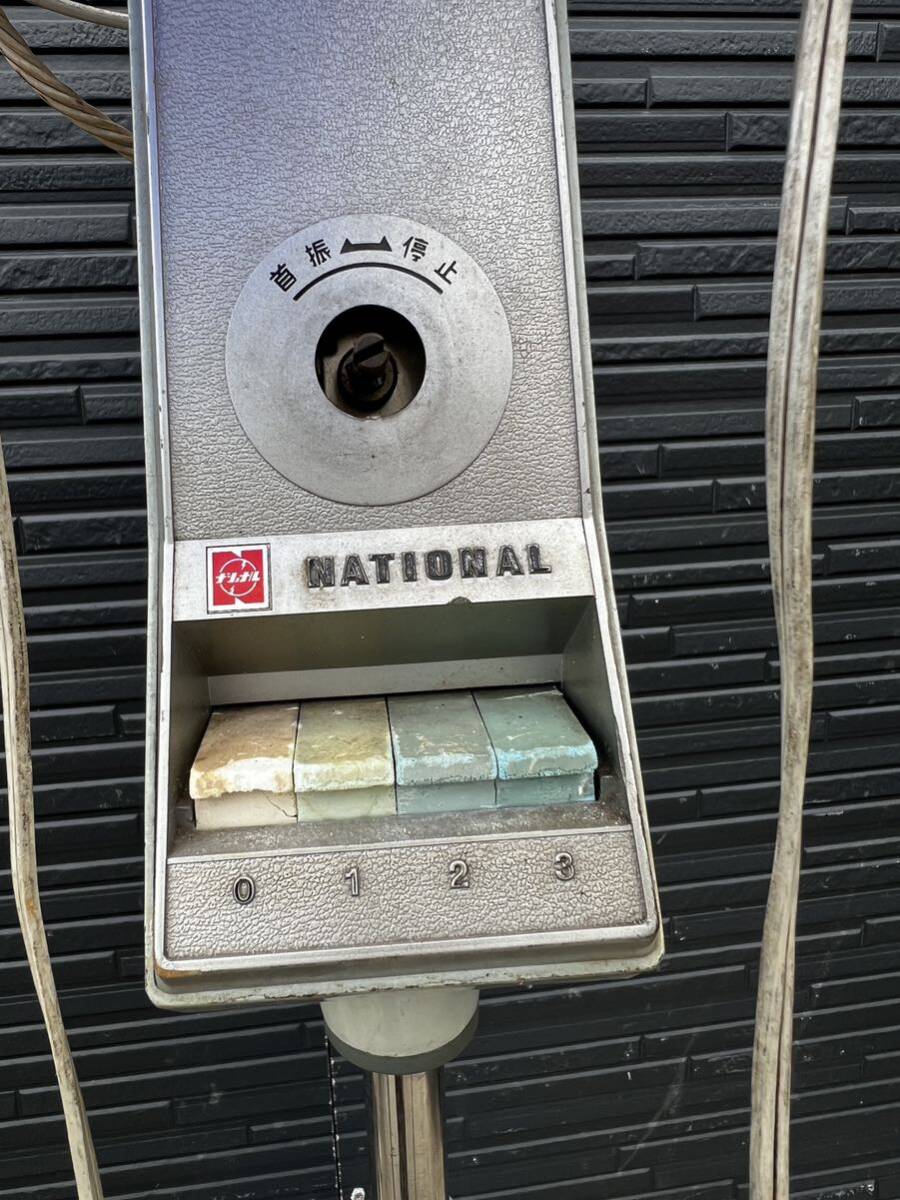 AK8134●昭和レトロ NATIONAL ナショナル F-40WR 大型 扇風機 ファン ３枚羽根 ブルー 40cm 当時物 ELECTRIC FAN　通電不可　現状渡し_4