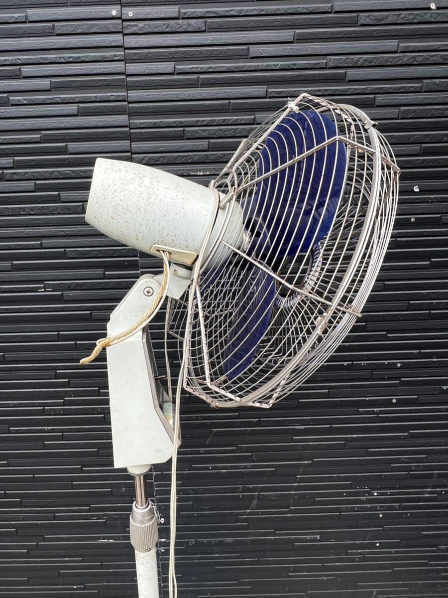 AK8134●昭和レトロ NATIONAL ナショナル F-40WR 大型 扇風機 ファン ３枚羽根 ブルー 40cm 当時物 ELECTRIC FAN　通電不可　現状渡し_5
