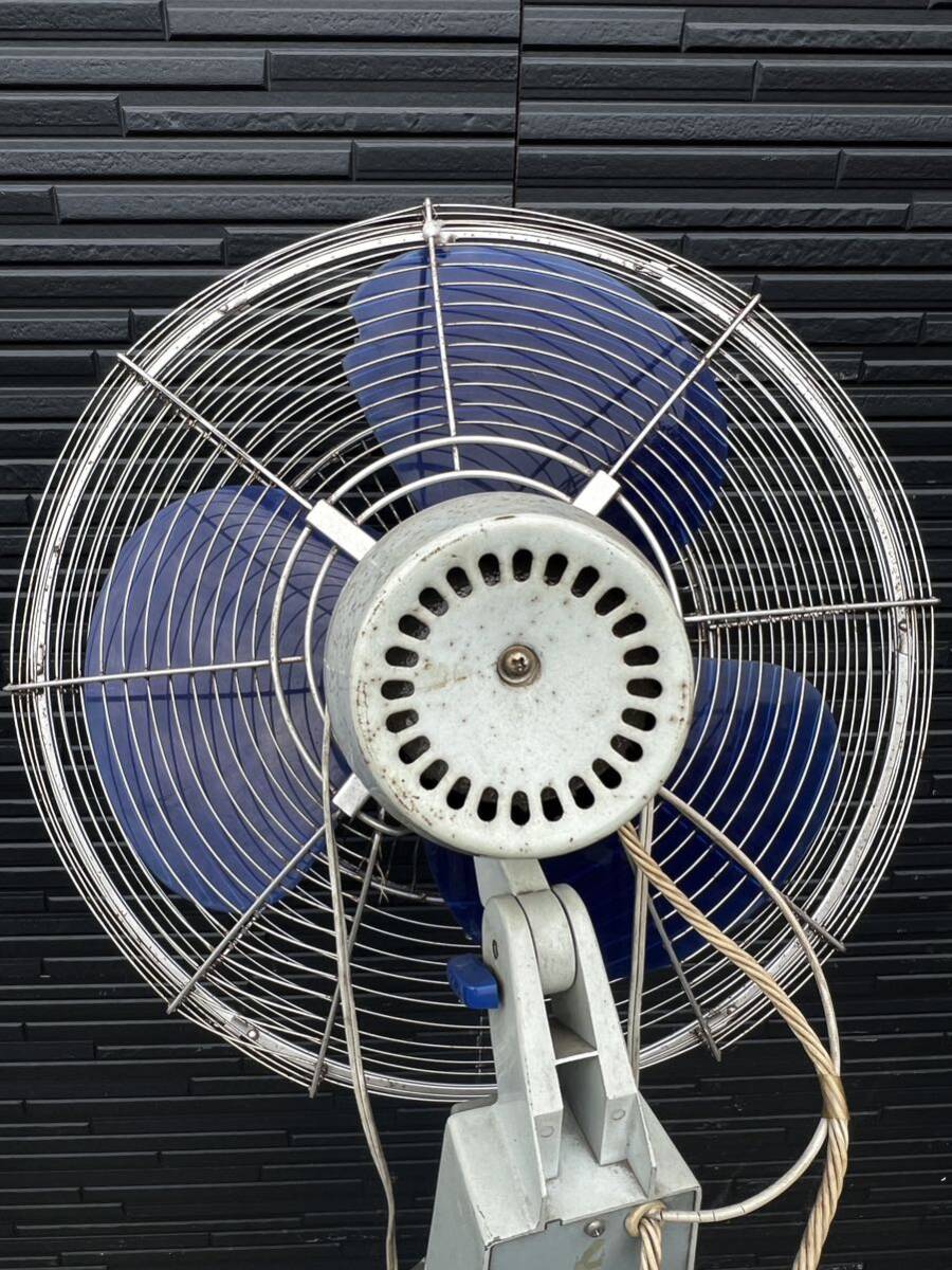 AK8134●昭和レトロ NATIONAL ナショナル F-40WR 大型 扇風機 ファン ３枚羽根 ブルー 40cm 当時物 ELECTRIC FAN　通電不可　現状渡し_6