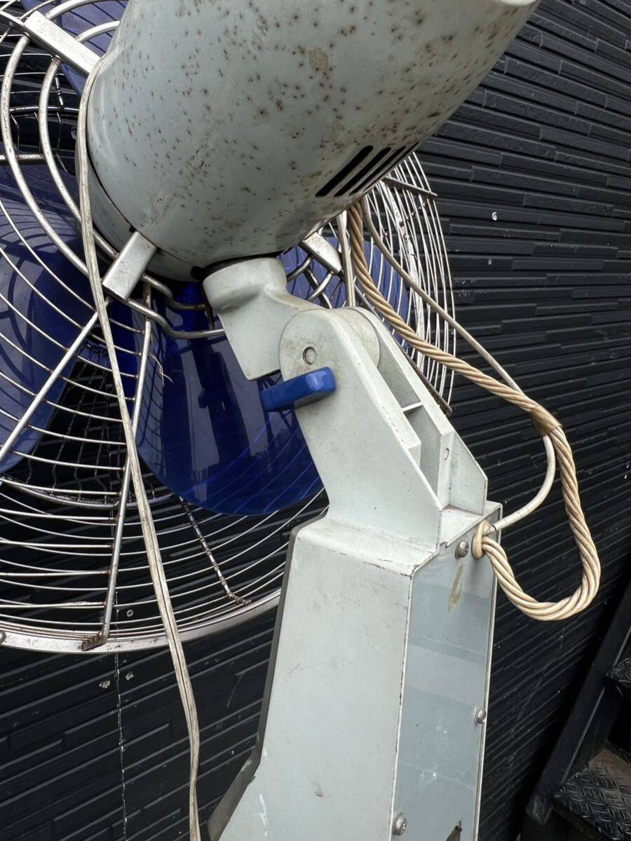 AK8134●昭和レトロ NATIONAL ナショナル F-40WR 大型 扇風機 ファン ３枚羽根 ブルー 40cm 当時物 ELECTRIC FAN　通電不可　現状渡し_7