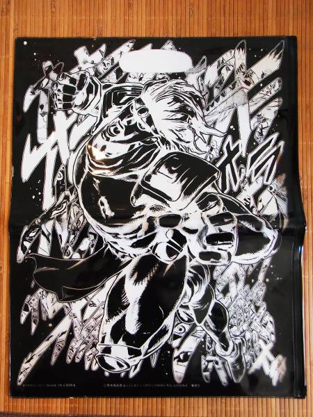 ジョジョ☆ビームス「スタープラチナ・モノクロビニールバッグ」_3