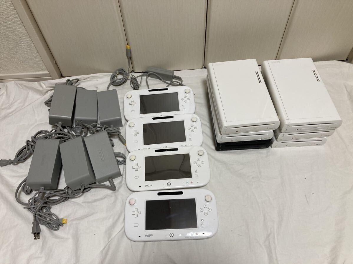 任天堂 WiiU ゲームパッド＆本体＆アダプター Nintendo 任天堂 WiiU本体 6台 ゲームパッド 4台ACアダプター7個セット