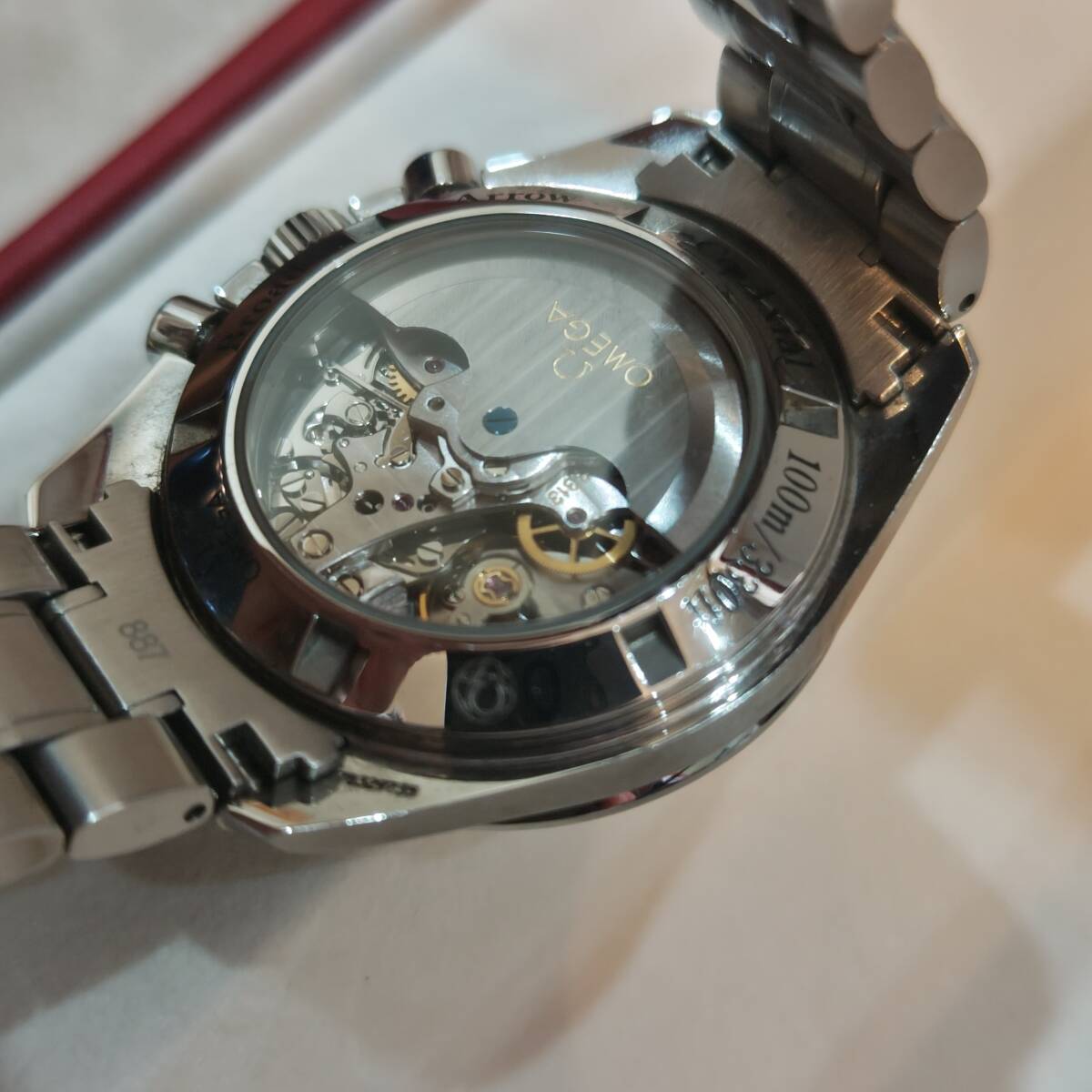 OMEGA オメガ スピードマスター ブロードアロー クロノグラフ 1957 コーアクシャル 321.10.42 シルバー文字盤 自動巻き 箱付き_7