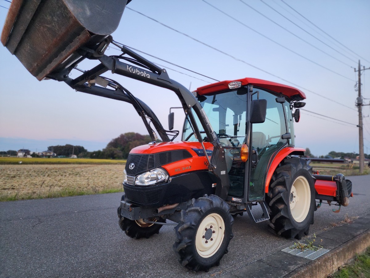 クボタ トラクター KL34Z ★ フロントローダー ★ 4WD ★ 34馬力 ★ エアコンキャビ ★ 自動水平 ★ 純正 ロータリー RL180R _1