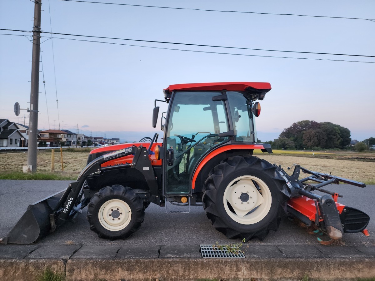 クボタ トラクター KL34Z ★ フロントローダー ★ 4WD ★ 34馬力 ★ エアコンキャビ ★ 自動水平 ★ 純正 ロータリー RL180R _2