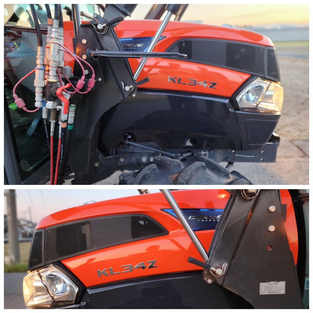 クボタ トラクター KL34Z ★ フロントローダー ★ 4WD ★ 34馬力 ★ エアコンキャビ ★ 自動水平 ★ 純正 ロータリー RL180R _5