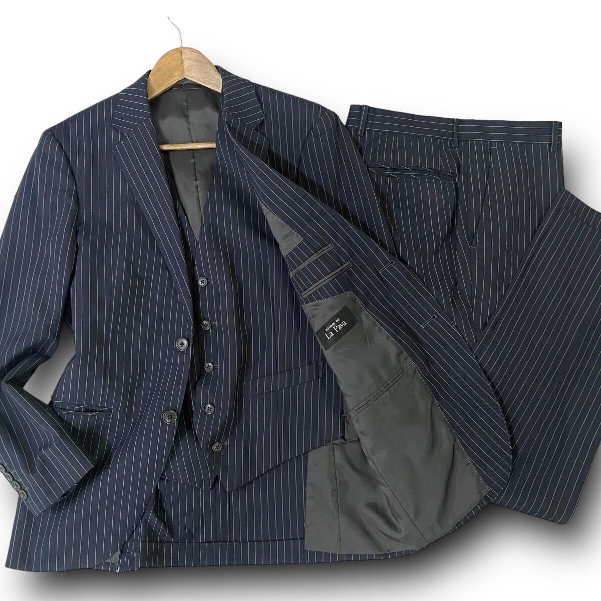 SHANG ウールシルク シングルブレステッド3Bスーツ セール 
