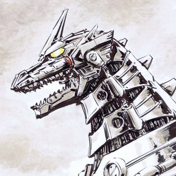 メカゴジラ３式機龍デザイナー西川伸司 直筆イラストボード サイン 直筆画 売買されたオークション情報 Yahooの商品情報をアーカイブ公開 オークファン Aucfan Com