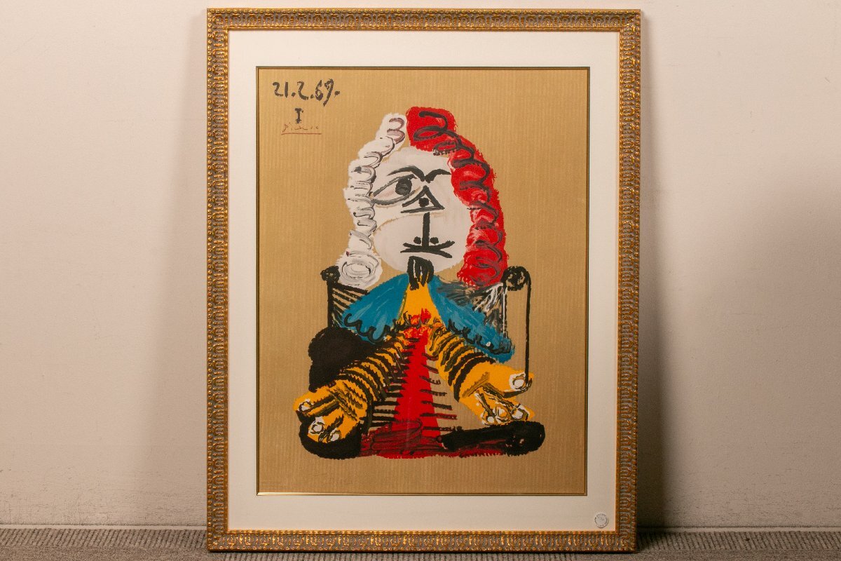 MG凛】『パブロ ピカソ』 リトグラフ「想像の中の肖像」 18/250《本物