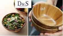 DANSK日本代理店取扱い　D&S 木製サラダボール　SS　ペアセット_1