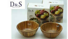 DANSK日本代理店取扱い　D&S 木製サラダボール　SS　ペアセット_3