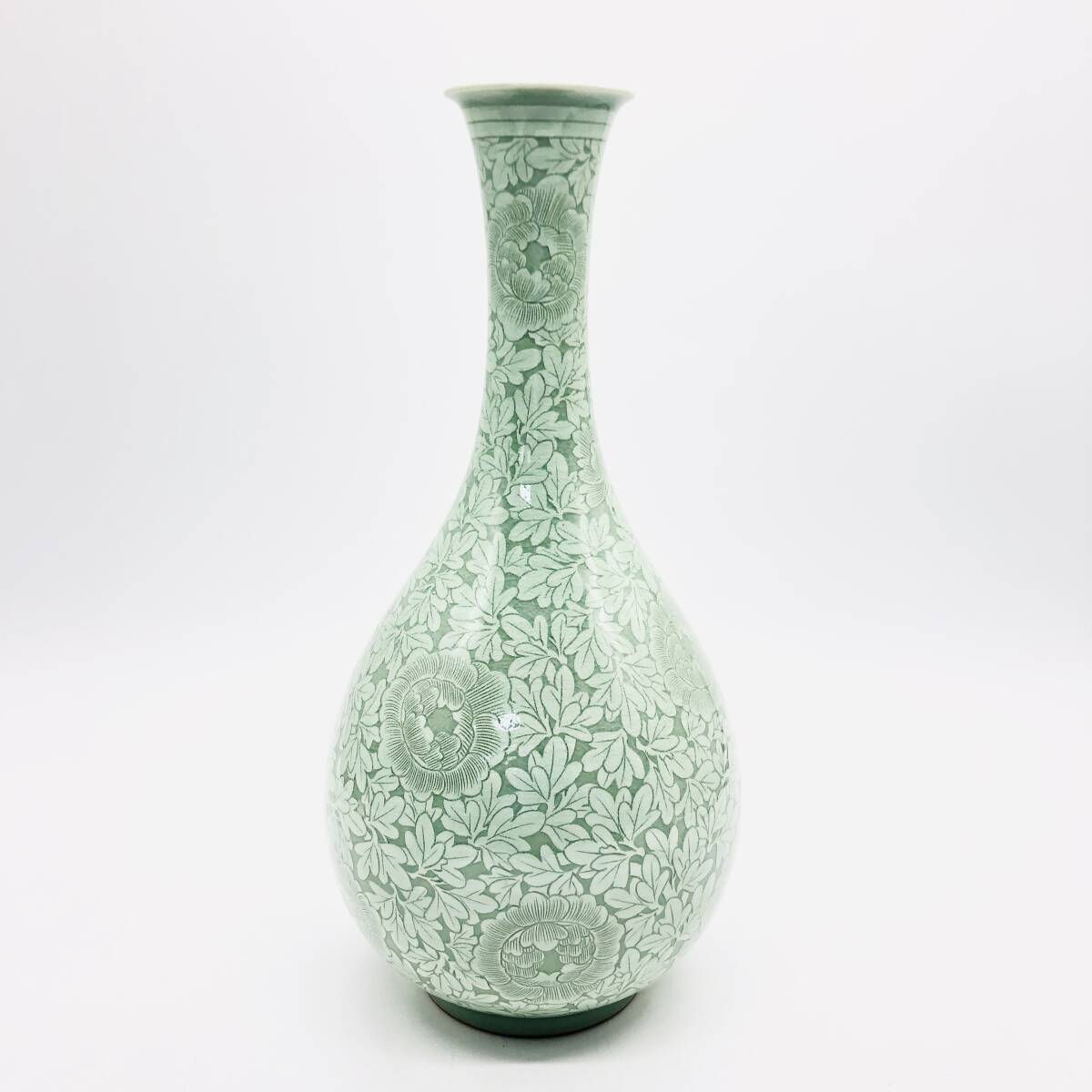 保管品 東谷 金正黙 高麗 青磁 花瓶 一輪挿し 花入れ 花生け 壷 韓国