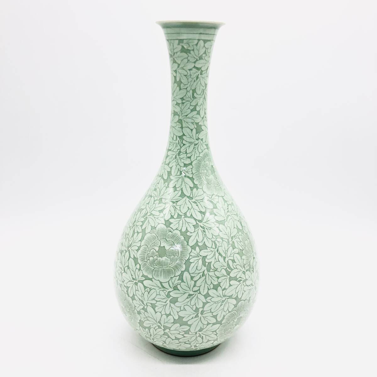 保管品 東谷 金正黙 高麗 青磁 花瓶 一輪挿し 花入れ 花生け 壷 韓国