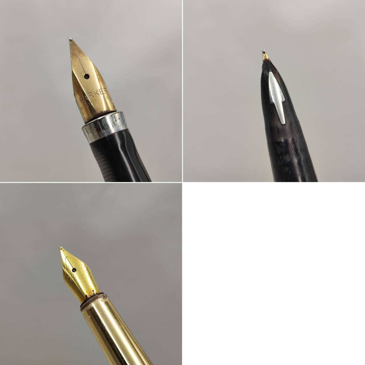 BIg032R 60 万年筆 等 まとめ PARKER 14K POINT/PILOT/CROSS/MONTBLANC