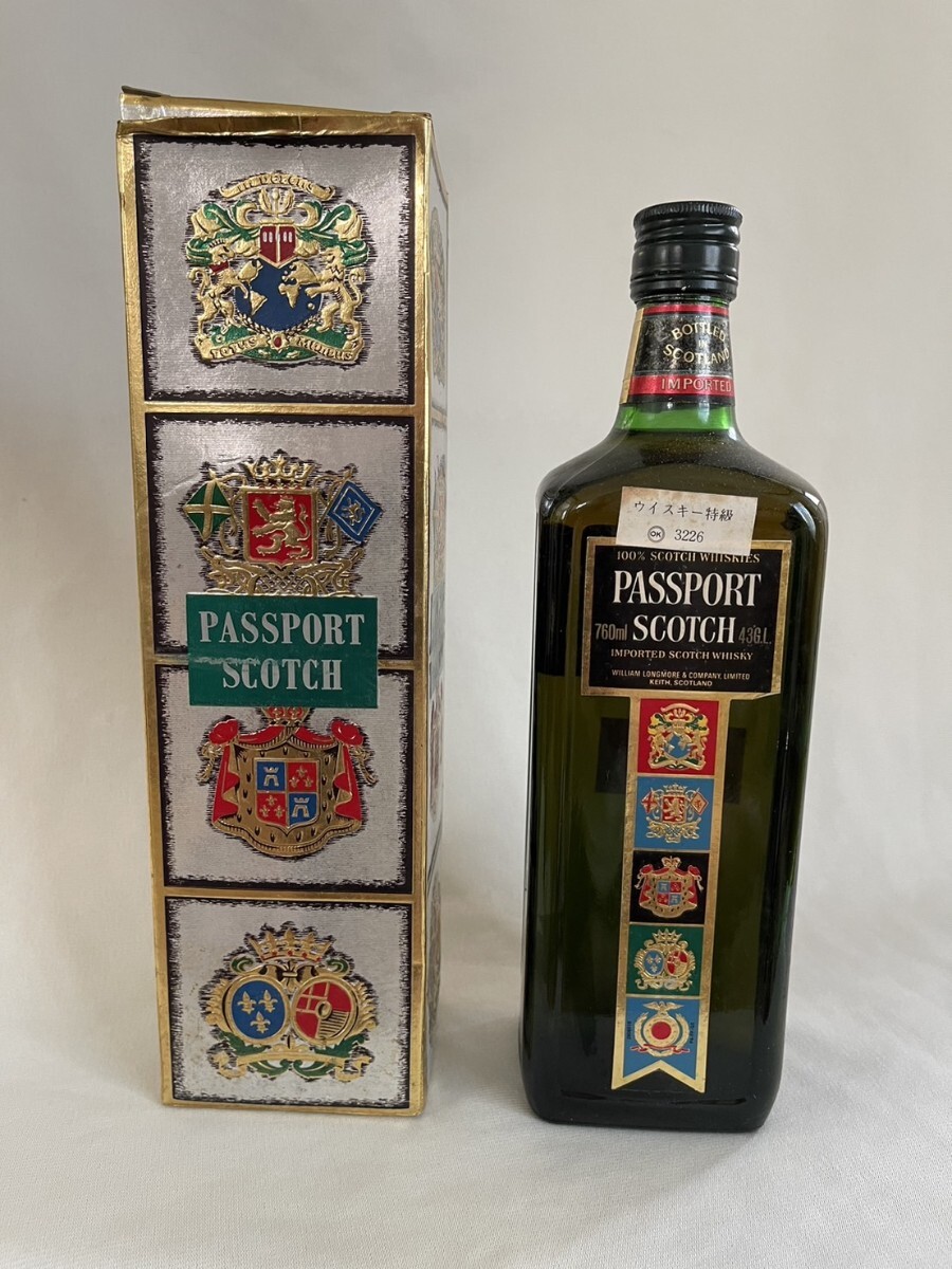 PASSPOT SCOTGH特級 パスポートスコッチウィスキー　古酒未開封 特級 酒精飲料 パスポートスコッチ 760ml 未開栓 PASSPORT SCOTCH