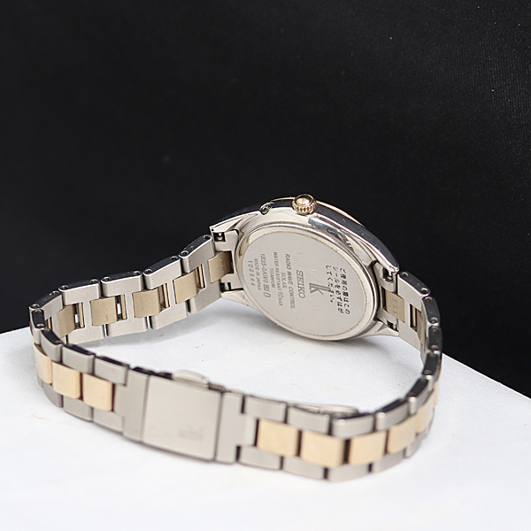 1円 稼働 良品 セイコー ルキア 1B35-0AW0 電波ソーラー 白文字盤