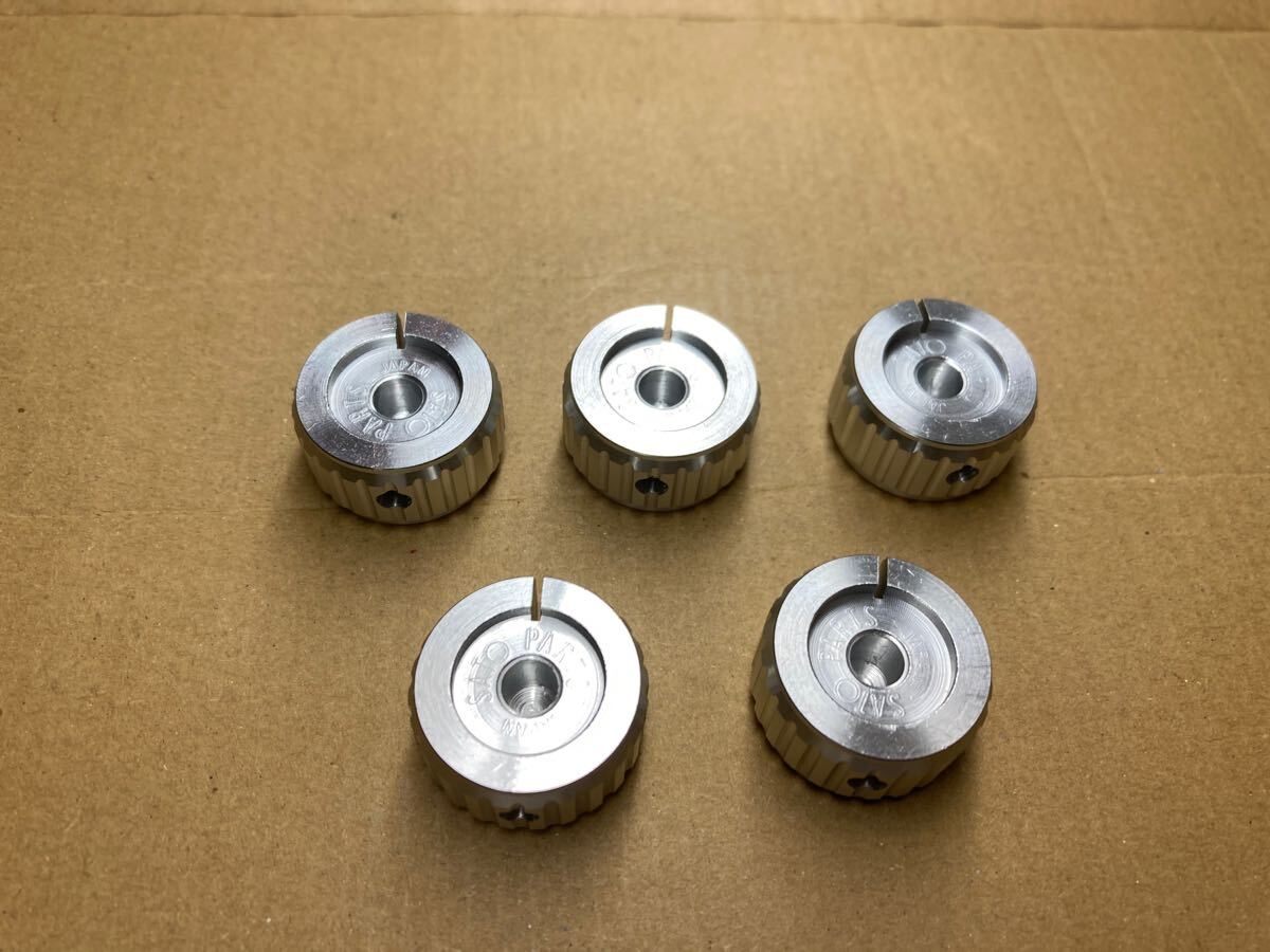 ツマミ　アルミ　サトーパーツ　K-32 [5個セット]　外径x高さ(mm) φ26x14 φ6シャフト用　イモネジ_2
