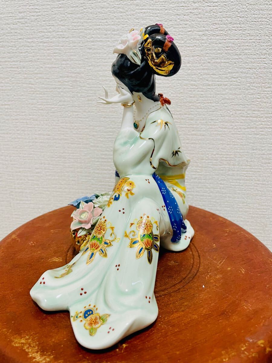 自宅保管品】中国陶器/芸者/高さ約20cm/人形 女性像/インテリア/美品
