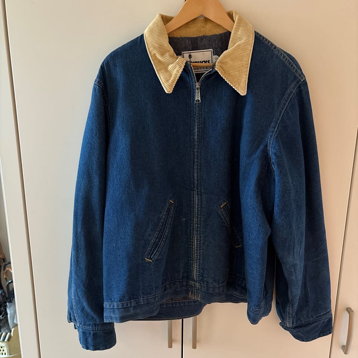 SEARS ROEBUCKS 80s/カバーオール/裏地ブランケット/XL/デニム 