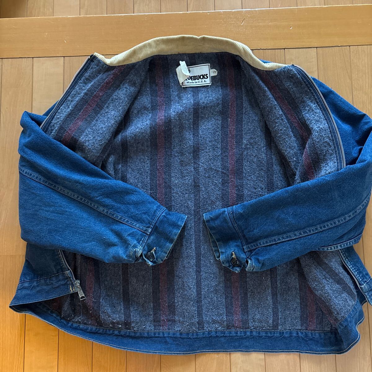 SEARS ROEBUCKS 80s/カバーオール/裏地ブランケット/XL/デニム 
