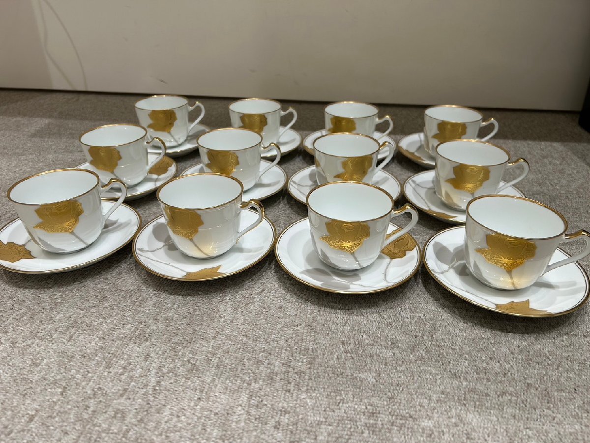 YST908】1円スタート 大倉陶園 OKURA ティーカップ ソーサー 12客 