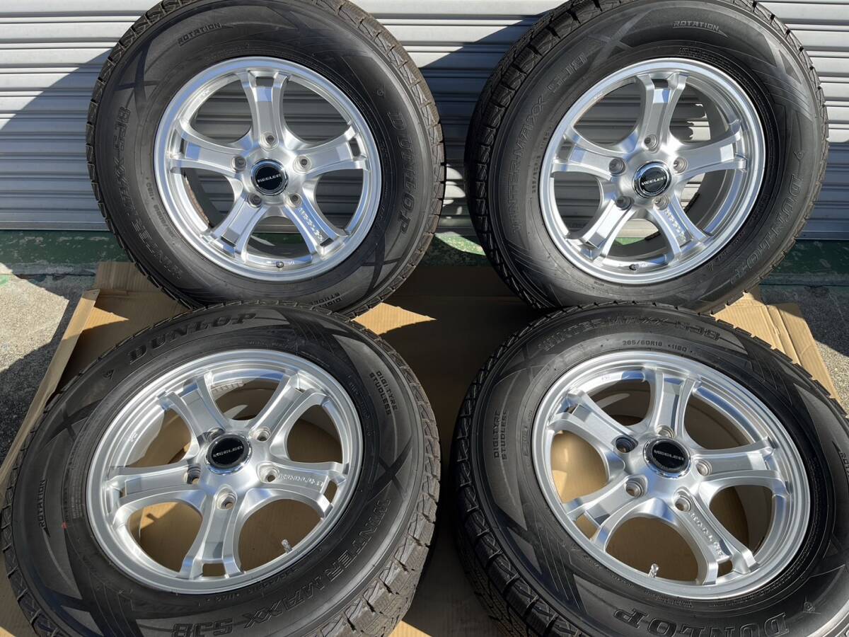 美品!バリ山 ランクル200系 DUNLOP WINTER MAXX SJ8 285/60R18 KEELER