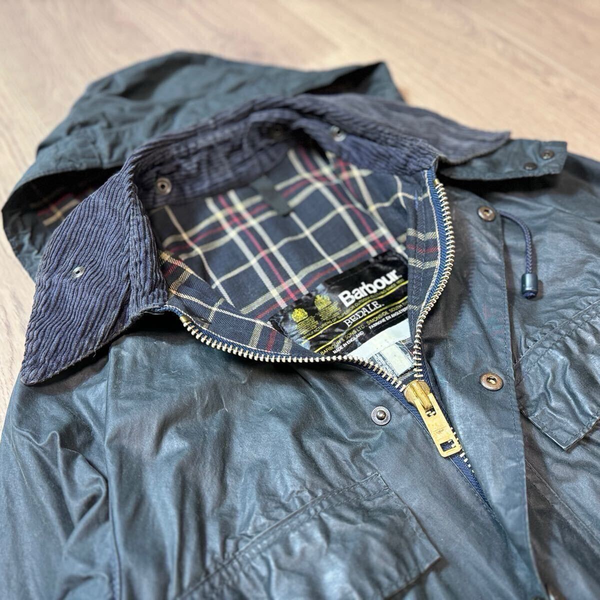 ターコイズネイビー】C36 Vintage Barbour BEDALE ビンテージ バブアー 