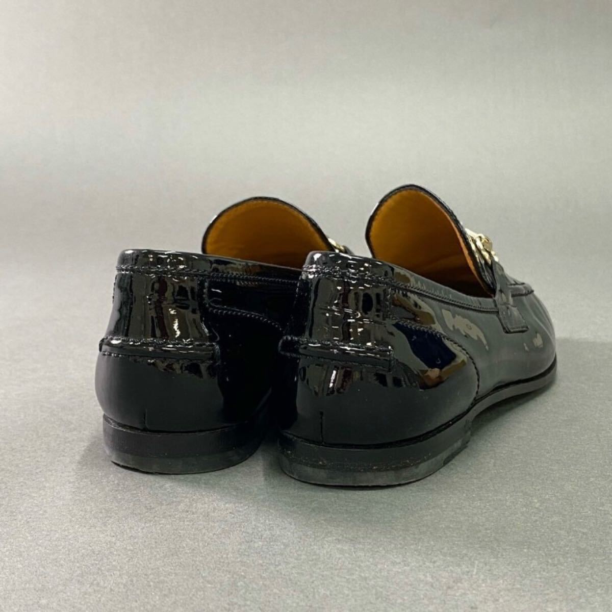 1k11 GUCCI グッチ エナメル ホースビット ローファー 36 1/2 約23.5cm 