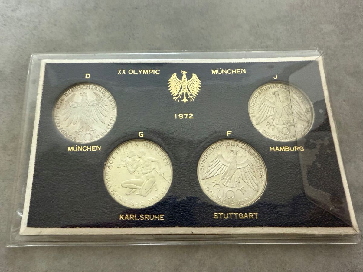 記念品】ドイツ 1972年 ミュンヘンオリンピック記念銀貨 10マルク 4枚