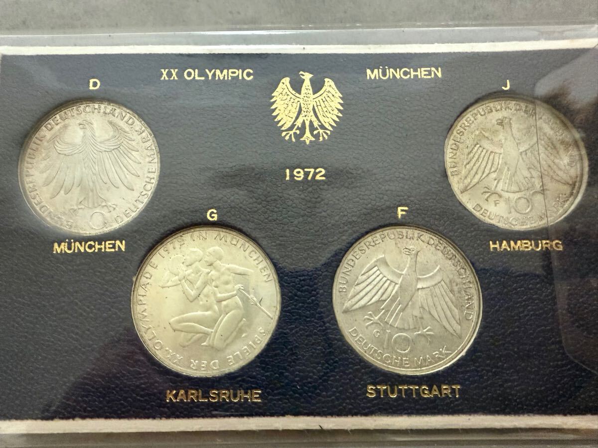 記念品】ドイツ 1972年 ミュンヘンオリンピック記念銀貨 10マルク 4枚