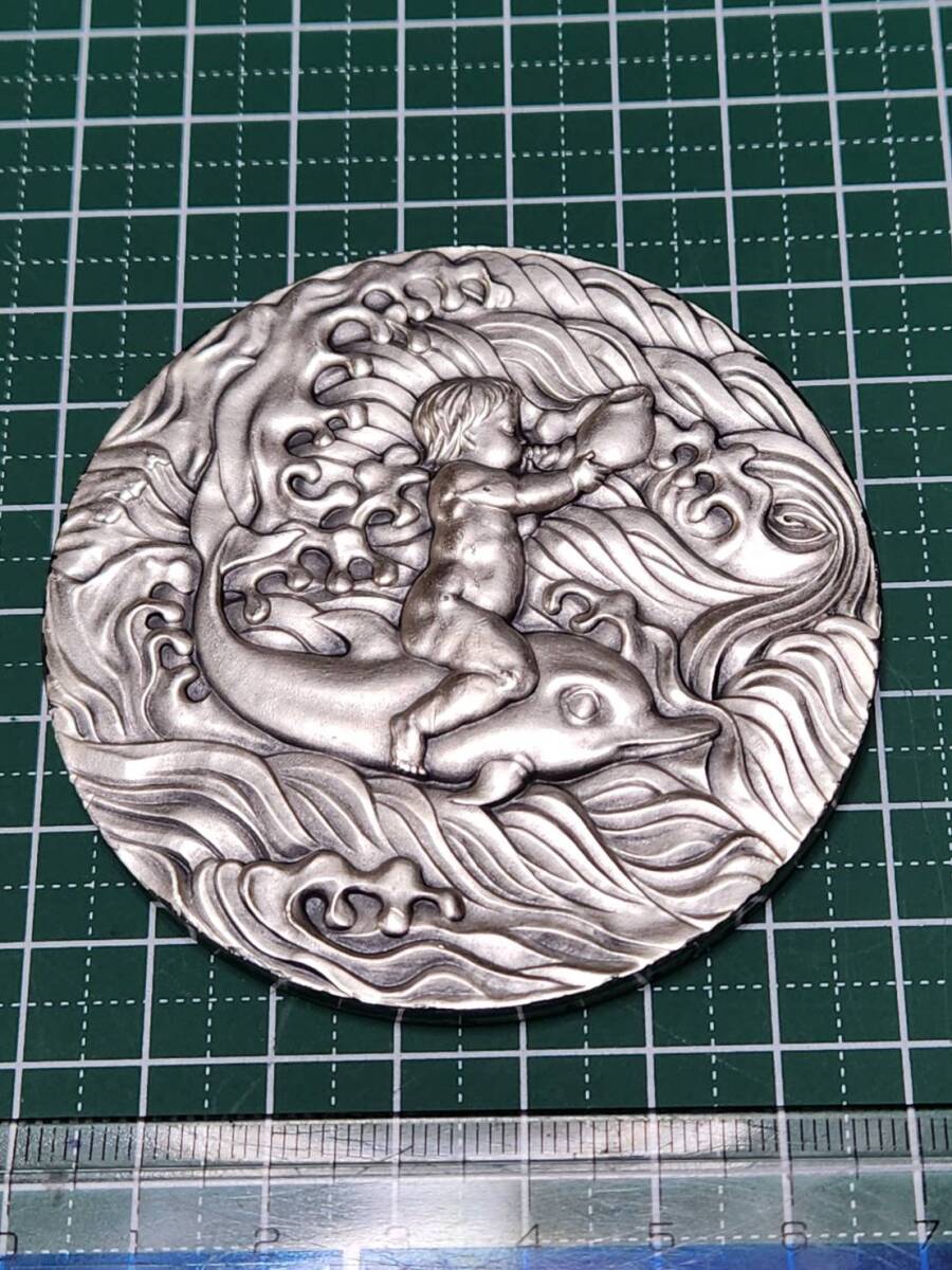 純銀 沖縄国際海洋博覧会公式記念メダル 純銀メダル約187g SILVER EXPO