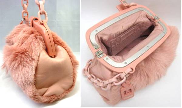 正規品◇美品【CHANEL】シャネル◇リアルファー/がま口バッグ  