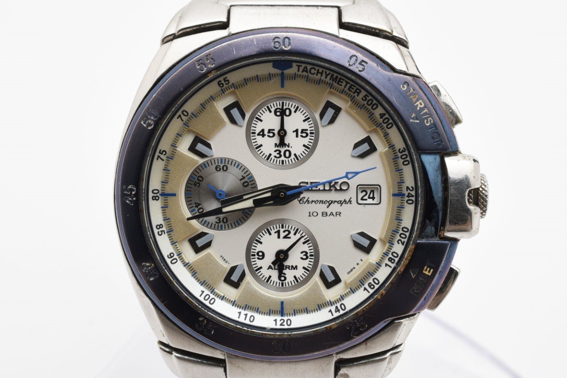 SEIKO 7T62-0FR0 クロノグラフ 腕時計 メンズ セイコー セイコー 7T62-0FR0 クロノグラフ デイト ラウンド シルバー クォーツ