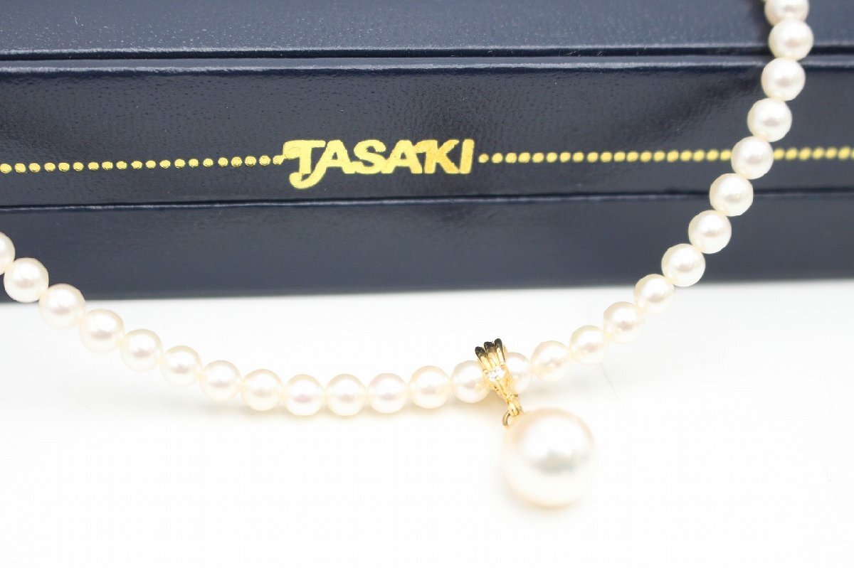 行董】TASAKI タサキ 田崎真珠 パール ネックレス 金具 K18刻印 パール
