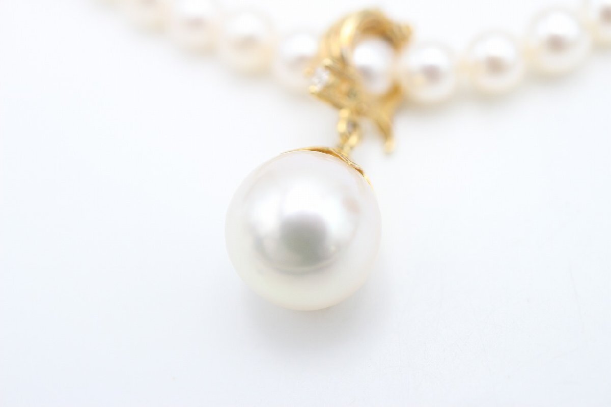 行董】TASAKI タサキ 田崎真珠 パール ネックレス 金具 K18刻印 パール