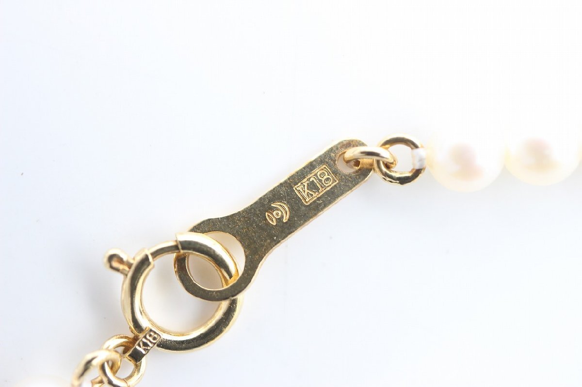 行董】TASAKI タサキ 田崎真珠 パール ネックレス 金具 K18刻印 パール