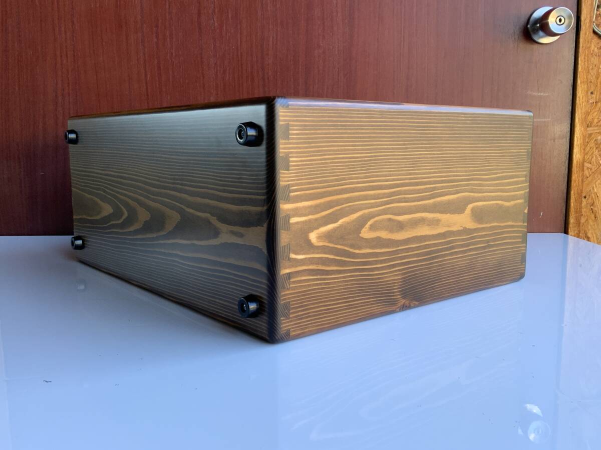 スピーカーキャビネット　１２インチオーバルバック仕様　自作品　チーク色　薄型D214_10