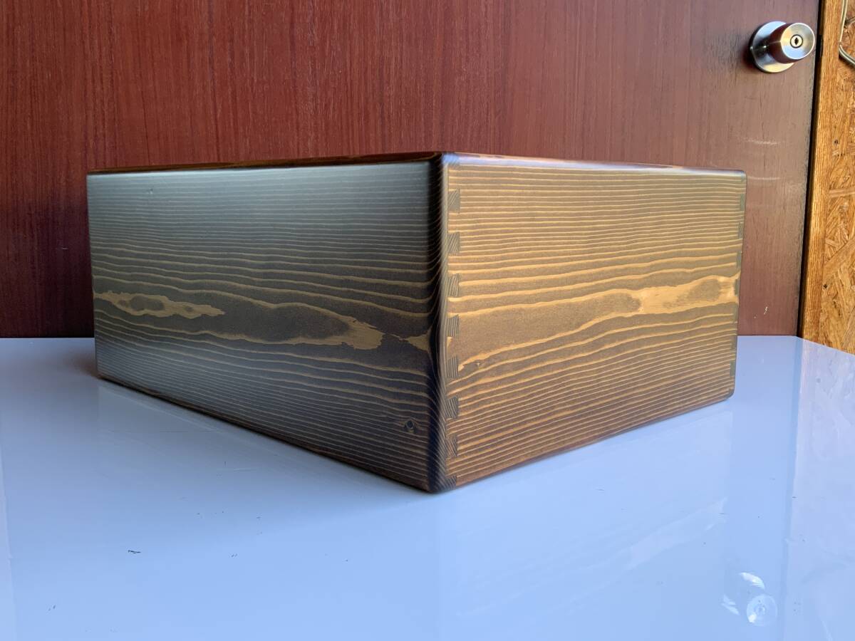 スピーカーキャビネット　１２インチオーバルバック仕様　自作品　チーク色　薄型D214_8