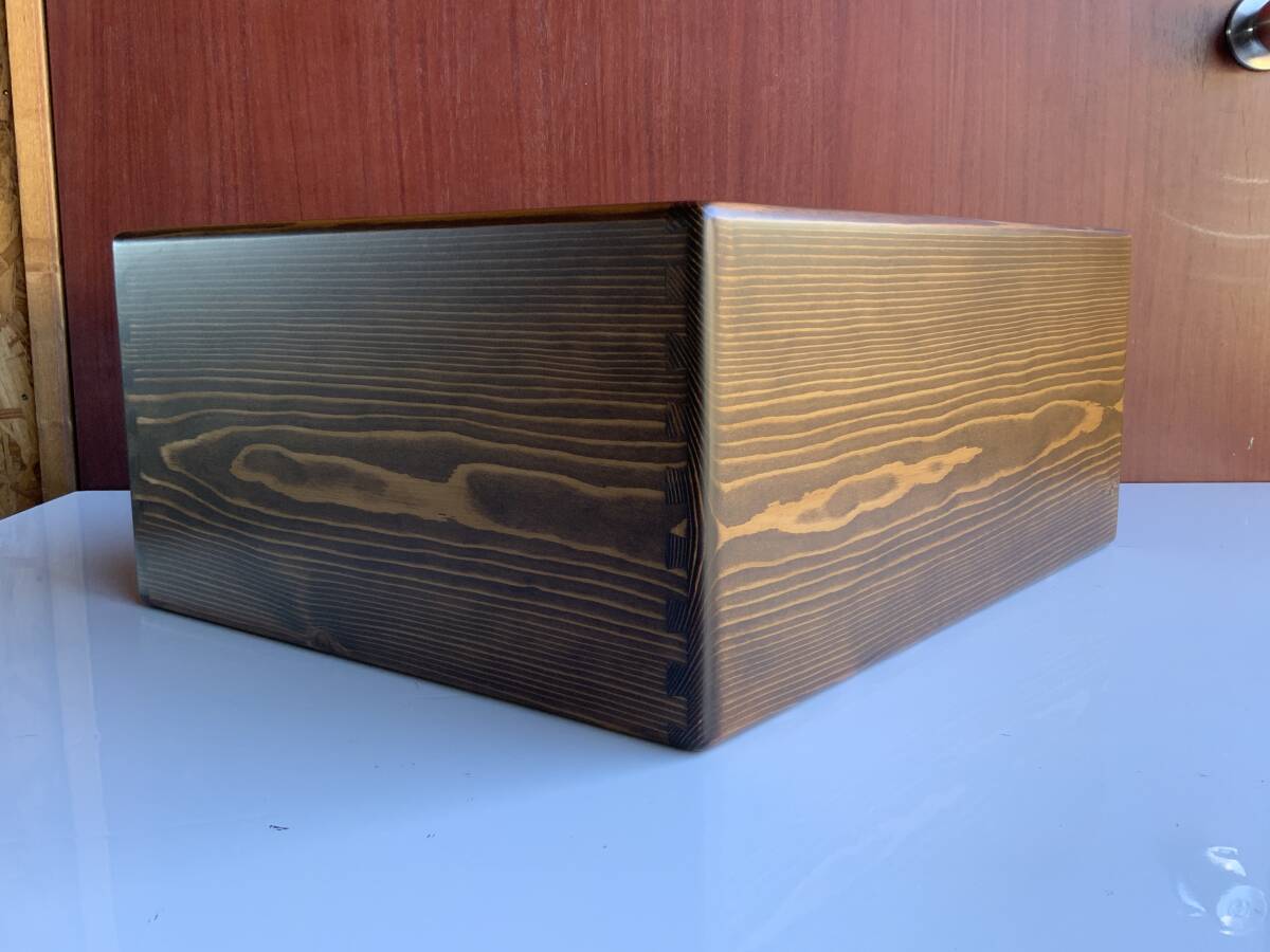 スピーカーキャビネット　１２インチオーバルバック仕様　自作品　チーク色　薄型D214_9