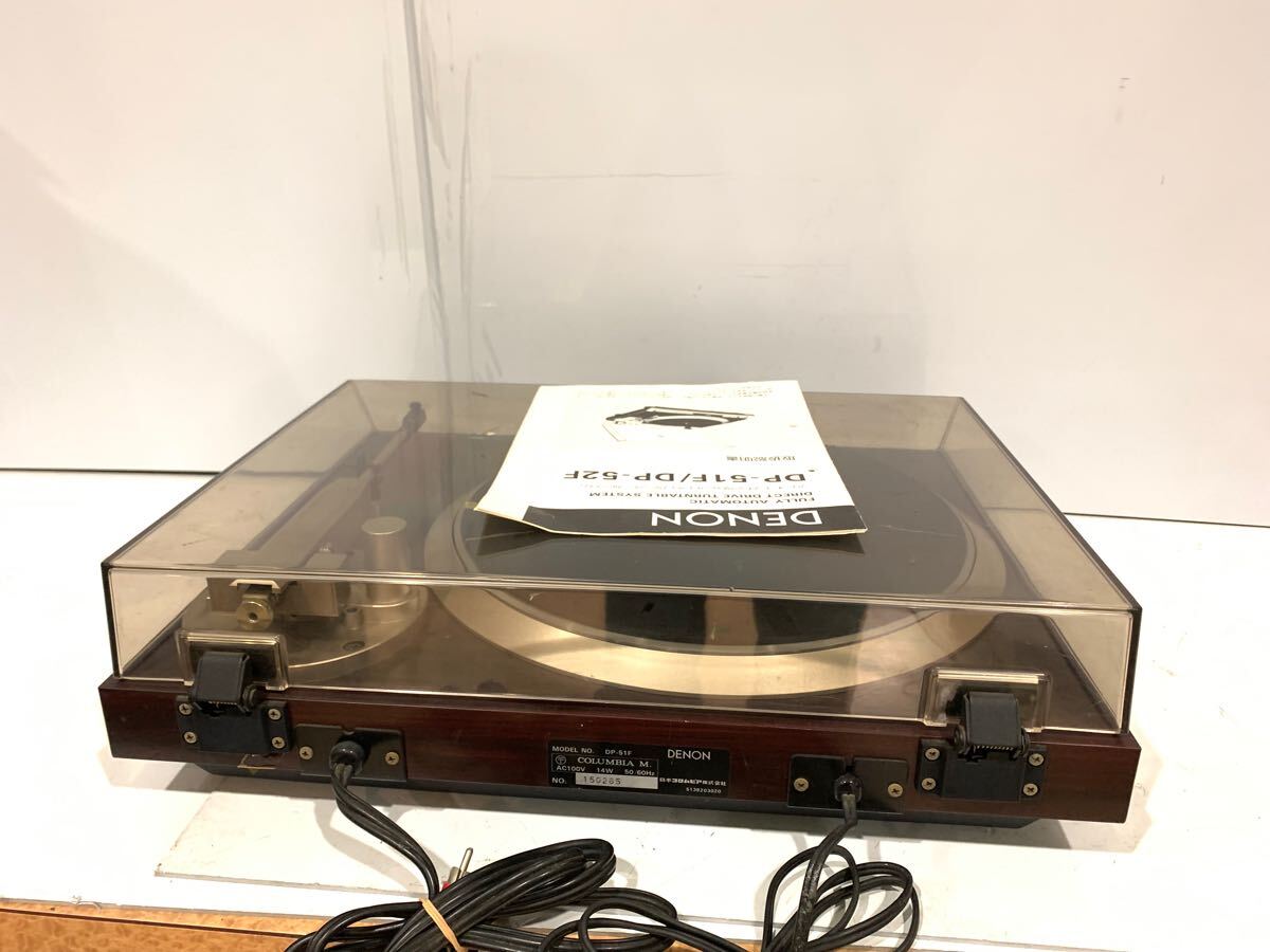 岐阜発 ターンテーブル ジャンク扱い 説明書付】DENON DP-51F 【公式通販】